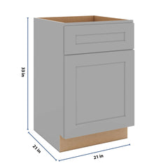 J&K Castle Grey S5 Vanity Base Door/Drawer  21" W x 33" H x 21" D