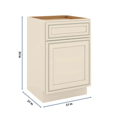 J&K Pearl Glazed H9 Vanity Base Door/Drawer  21" W x 33" H x 21" D