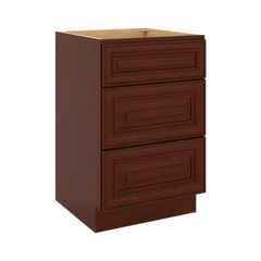 J&K Mahogany J5 Vanity 3 Drawer Base 21" W x 33" H x 21" D