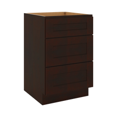 J&K Java Coffee S1 Vanity 3 Drawer Base 21" W x 33" H x 21" D