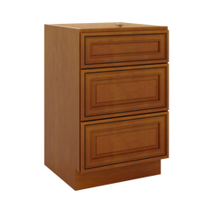 J&K Mocha Glazed K10 Vanity 3 Drawer Base 21" W x 33" H x 21" D