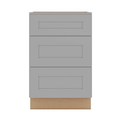 J&K Castle Grey S5 Vanity 3 Drawer Base 21" W x 33" H x 21" D