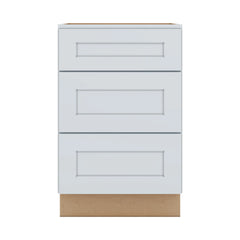 J&K White Shaker S8 Vanity 3 Drawer Base 21" W x 33" H x 21" D