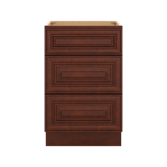J&K Mahogany J5 Vanity 3 Drawer Base 21" W x 33" H x 21" D
