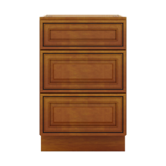 J&K Mocha Glazed K10 Vanity 3 Drawer Base 21" W x 33" H x 21" D