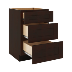 J&K Java Coffee S1 Vanity 3 Drawer Base 21" W x 33" H x 21" D
