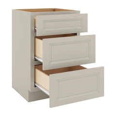 J&K Pebble B6 Vanity 3 Drawer Base 21" W x 33" H x 21" D