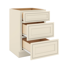 J&K Pearl Glazed H9 Vanity 3 Drawer Base 21" W x 33" H x 21" D