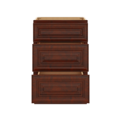 J&K Mahogany J5 Vanity 3 Drawer Base 21" W x 33" H x 21" D