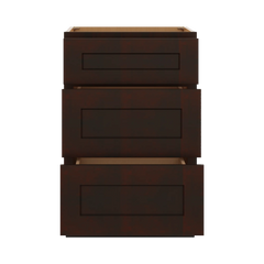 J&K Java Coffee S1 Vanity 3 Drawer Base 21" W x 33" H x 21" D