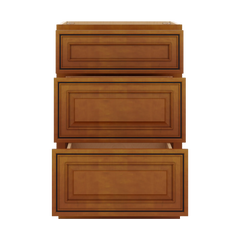 J&K Mocha Glazed K10 Vanity 3 Drawer Base 21" W x 33" H x 21" D