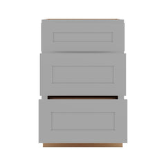 J&K Castle Grey S5 Vanity 3 Drawer Base 21" W x 33" H x 21" D