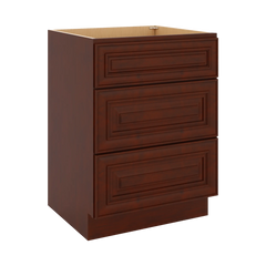 J&K Mahogany J5 Vanity 3 Drawer Base 24" W x 33" H x 21" D