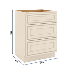 J&K Pearl Glazed H9 Vanity 3 Drawer Base 24" W x 33" H x 21" D