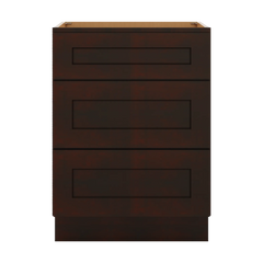 J&K Java Coffee S1 Vanity 3 Drawer Base 24" W x 33" H x 21" D