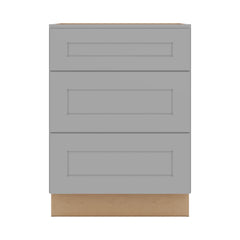 J&K Castle Grey S5 Vanity 3 Drawer Base 24" W x 33" H x 21" D