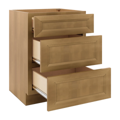 J&K Butterscotch B8 Vanity 3 Drawer Base 24" W x 33" H x 21" D