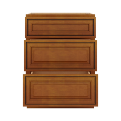 J&K Mocha Glazed K10 Vanity 3 Drawer Base 24" W x 33" H x 21" D