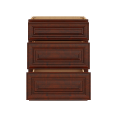 J&K Mahogany J5 Vanity 3 Drawer Base 24" W x 33" H x 21" D