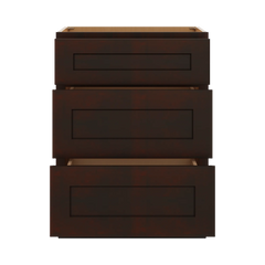 J&K Java Coffee S1 Vanity 3 Drawer Base 24" W x 33" H x 21" D