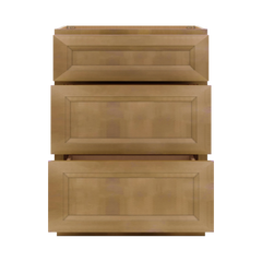 J&K Butterscotch B8 Vanity 3 Drawer Base 24" W x 33" H x 21" D