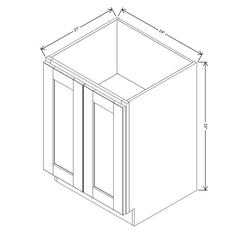 J&K Almond S2 Vanity Base FHD  24" W x 33" H x 21" D