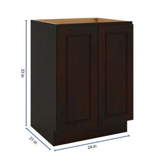 J&K Espresso K8 Vanity Base FHD  24" W x 33" H x 21" D