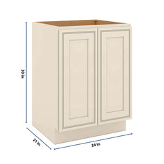 J&K Pearl Glazed H9 Vanity Base FHD  24" W x 33" H x 21" D