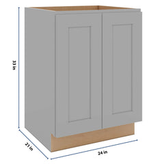 J&K Castle Grey S5 Vanity Base FHD  24" W x 33" H x 21" D