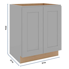 J&K Castle Grey S5 Vanity Base FHD  27" W x 33" H x 21" D