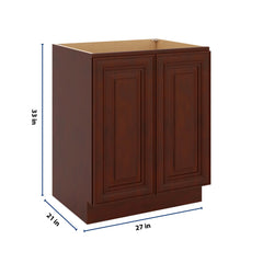 J&K Mahogany J5 Vanity Base FHD  27" W x 33" H x 21" D