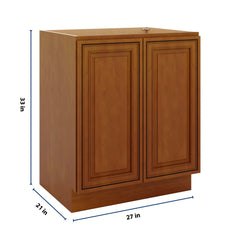 J&K Mocha Glazed K10 Vanity Base FHD  27" W x 33" H x 21" D