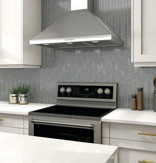 Mohawk Herringbone Glass Mosaic in SY21 Seymour Gravity