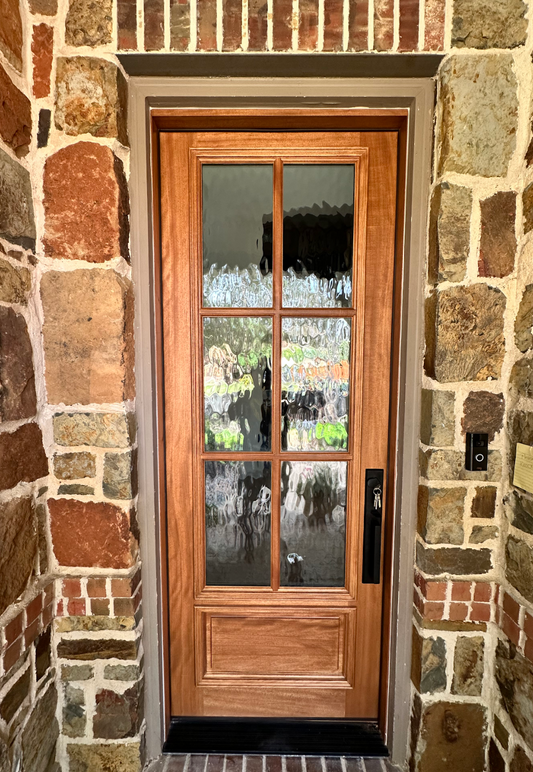 3/0x8/0 Exterior Mahogany Prehung Single Door With 6 Lites