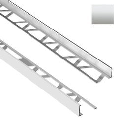 Silver Edge Trim 3/8 in. by 8 ft. Aluminum L Angle Edging for Wall or Floor