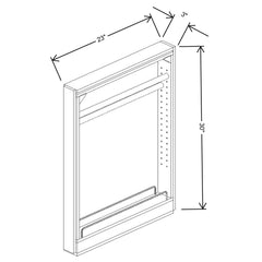Fabuwood Quest Metro Java 03"W Towel Bar Pullout BF Soft Close BB Slides