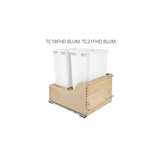 Fabuwood Allure Fusion Dove 18" Width Trash Can Full Height Door w/Blum Slides