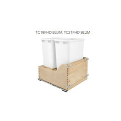 Fabuwood Allure Fusion Dove 18" Width Trash Can Full Height Door w/Blum Slides