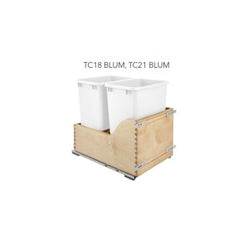 Fabuwood Allure Luxe Denim Blue 21" W Trash Can Door/Drawer W/Blum Slides