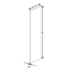 Fabuwood Ovela Catalina Como Ash 1 3/4" W x 96" H x 24 7/8" D Refrigerator End Panel