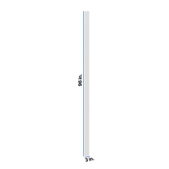 Modernform Cabinet White Shaker 3" W X 96" H Tall Filler