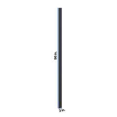 Modernform Cabinet Onyx Black Shaker 3" W X 96" H Tall Filler