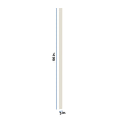 Modernform Cabinet Slim Dove White 3" W X 96" H Tall Filler