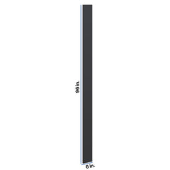 Modernform Cabinet Onyx Black Shaker 6" W X 96" H Tall Filler