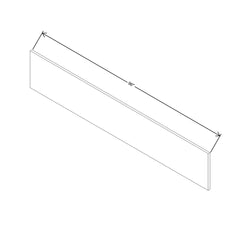 Modernform Cabinet Onyx Black Shaker 96" W X 4" H X 1/4" D Toekick