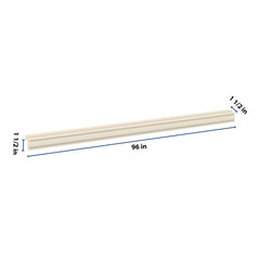 J&K Pearl Glazed H9 96" W Traditional Light Rail Molding