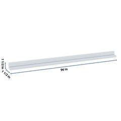 J&K White Shaker S8 96" W Traditional Light Rail Molding
