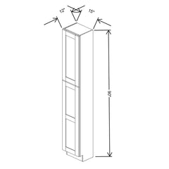 Fabuwood Allure Luxe Cloud White 15" W X 90" H X 12" D Tall Pantry Cabinet