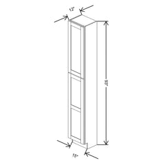 Fabuwood Allure Galaxy Dove 15" W X 93" H X 12" D Tall Pantry Cabinet