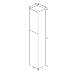Fabuwood Ovela Catalina Grigio Gloss 15" W X 84" H X 13" D Single Door Pantry Cabinet
